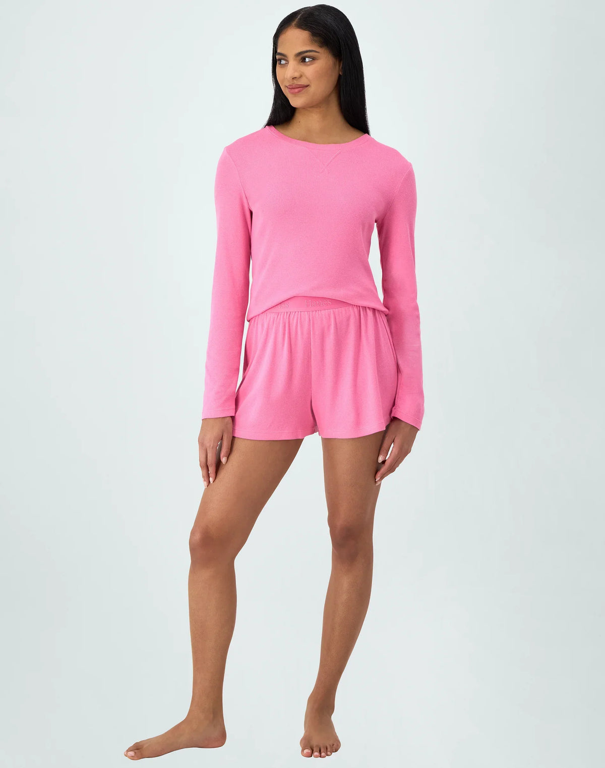 Hanes Originals Women&rsquo;s SuperSoft Comfywear Rib Sleep Shorts