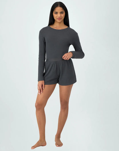 Hanes Originals Women&rsquo;s SuperSoft Comfywear Rib Sleep Shorts