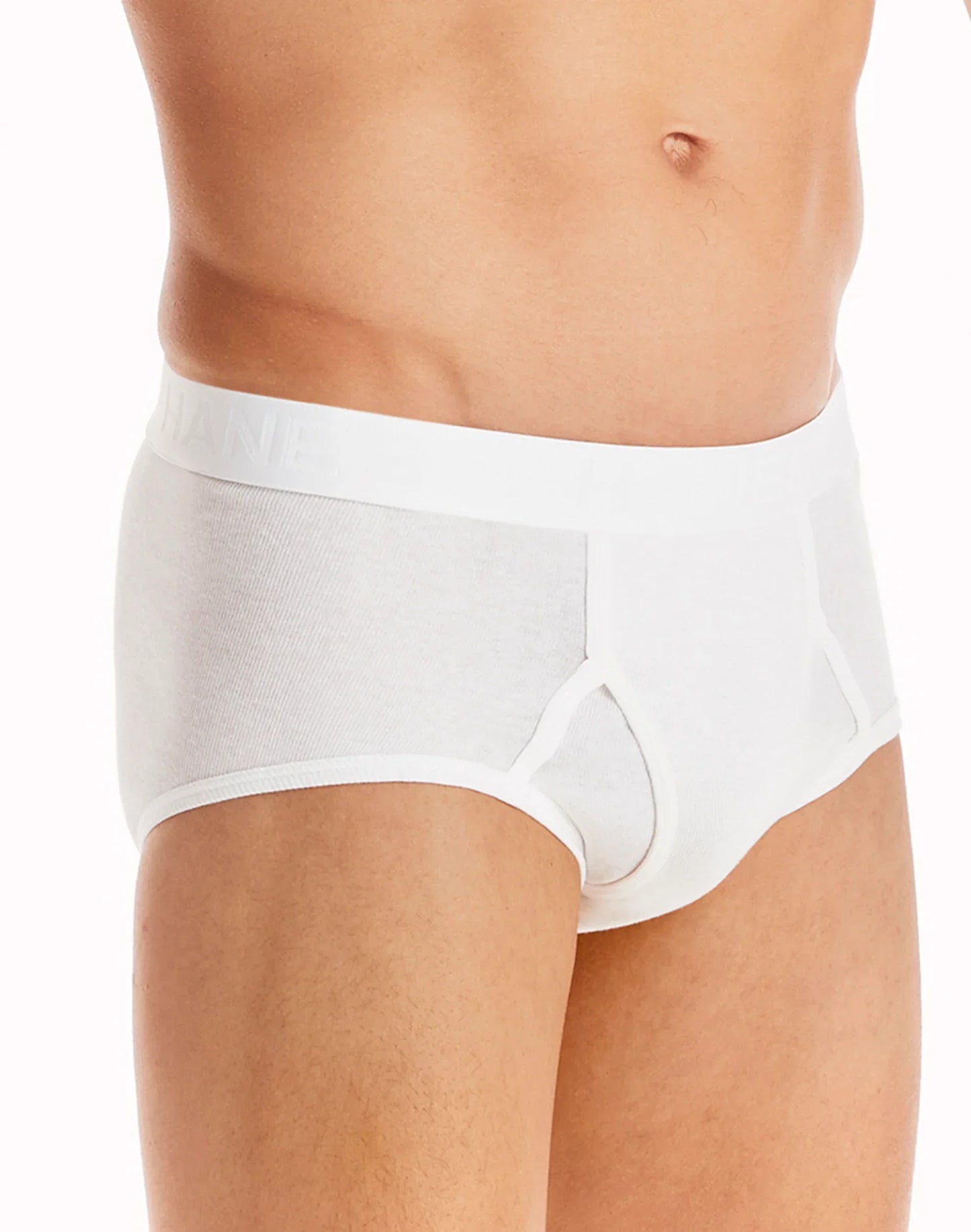 Hanes Men's Underwear Briefs Pack, 7-Pack, Sexy Men's Underwear, Moisture Wicking, White