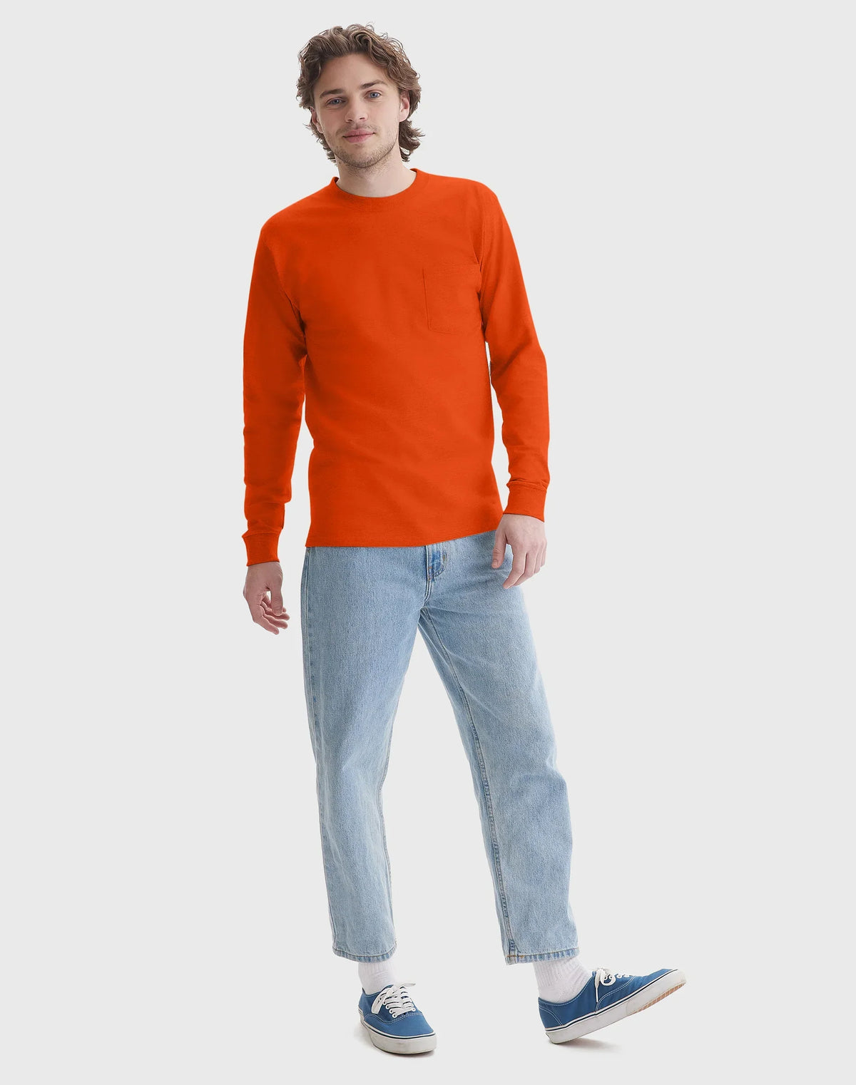 Hanes Authentic Men's Long Sleeve Pocket T-Shirt