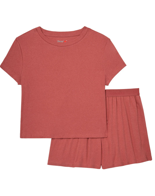 Originals 2-Piece Lounge Set, SuperSoft Cropped Baby Doll Tee & Sleep Shorts Loungewear Set