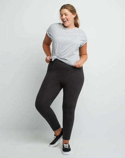 Hanes Just My Size Women's Stretch Jersey Leggings, 25.5" (Plus Size)