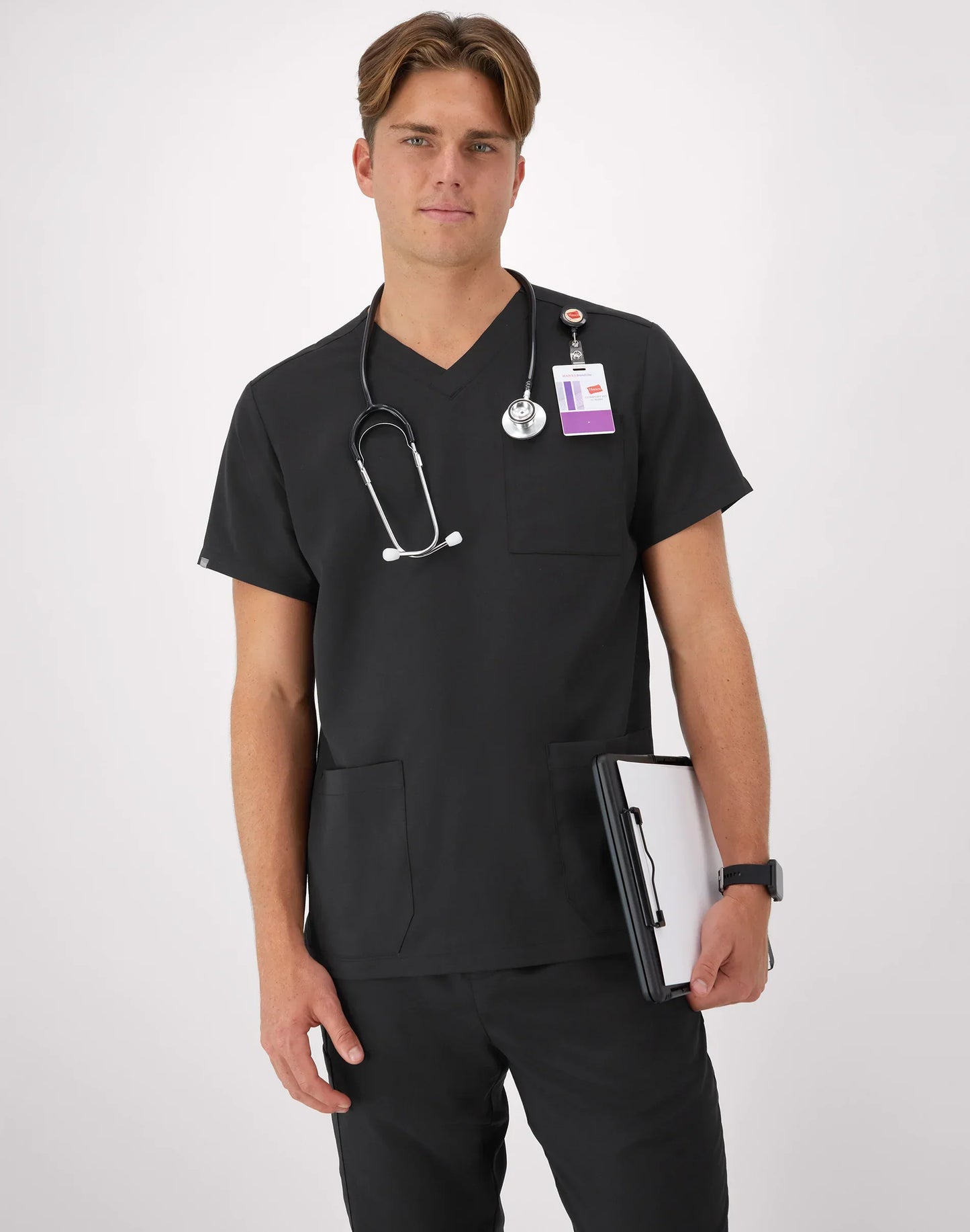 Hanes Comfort Fit Scrubs Men's V-Neck Scrub Top