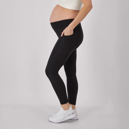 Hanes Maternity Women's Stretch &amp; Recover 7/8 Leggings, 25" Inseam