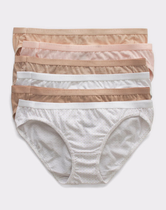 Hanes Ultimate Women's Breathable Cotton Bikini Underwear, 6-Pack