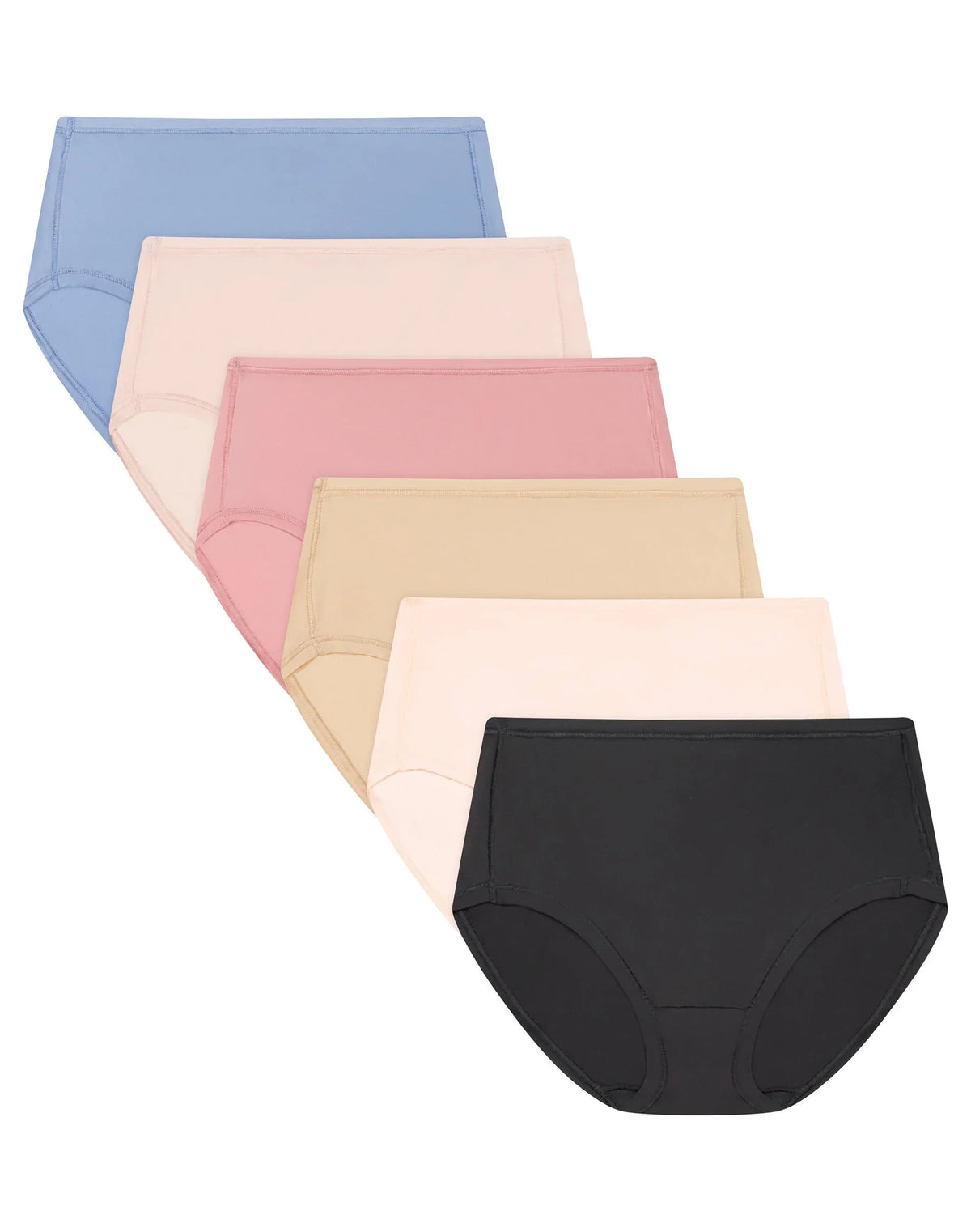 Hanes Women's Super Stretch Microfiber Modern Brief Underwear, Comfort Flex Fit, 6-Pack