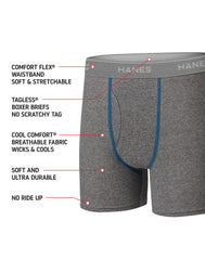 Hanes Comfort Flex Boys' Boxer Brief Underwear, 10-Pack