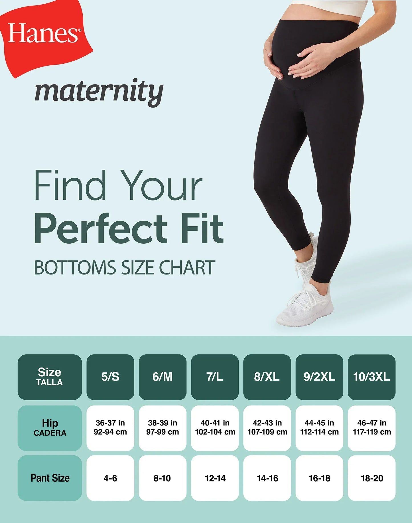 Hanes Maternity Women's Stretch &amp; Recover 7/8 Leggings, 25" Inseam