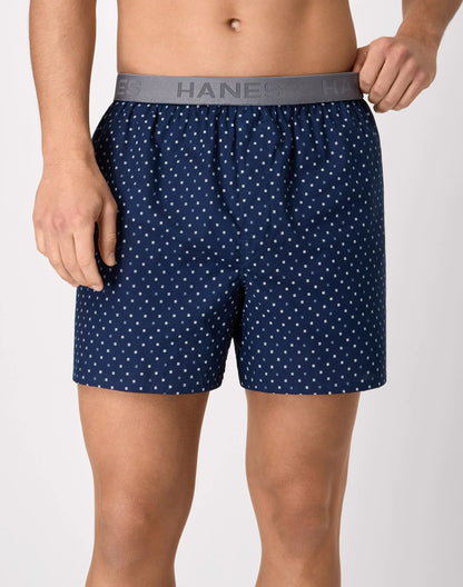 Hanes Ultimate Men's Woven Boxer Underwear, Assorted Plaids &amp; Prints, 5-Pack