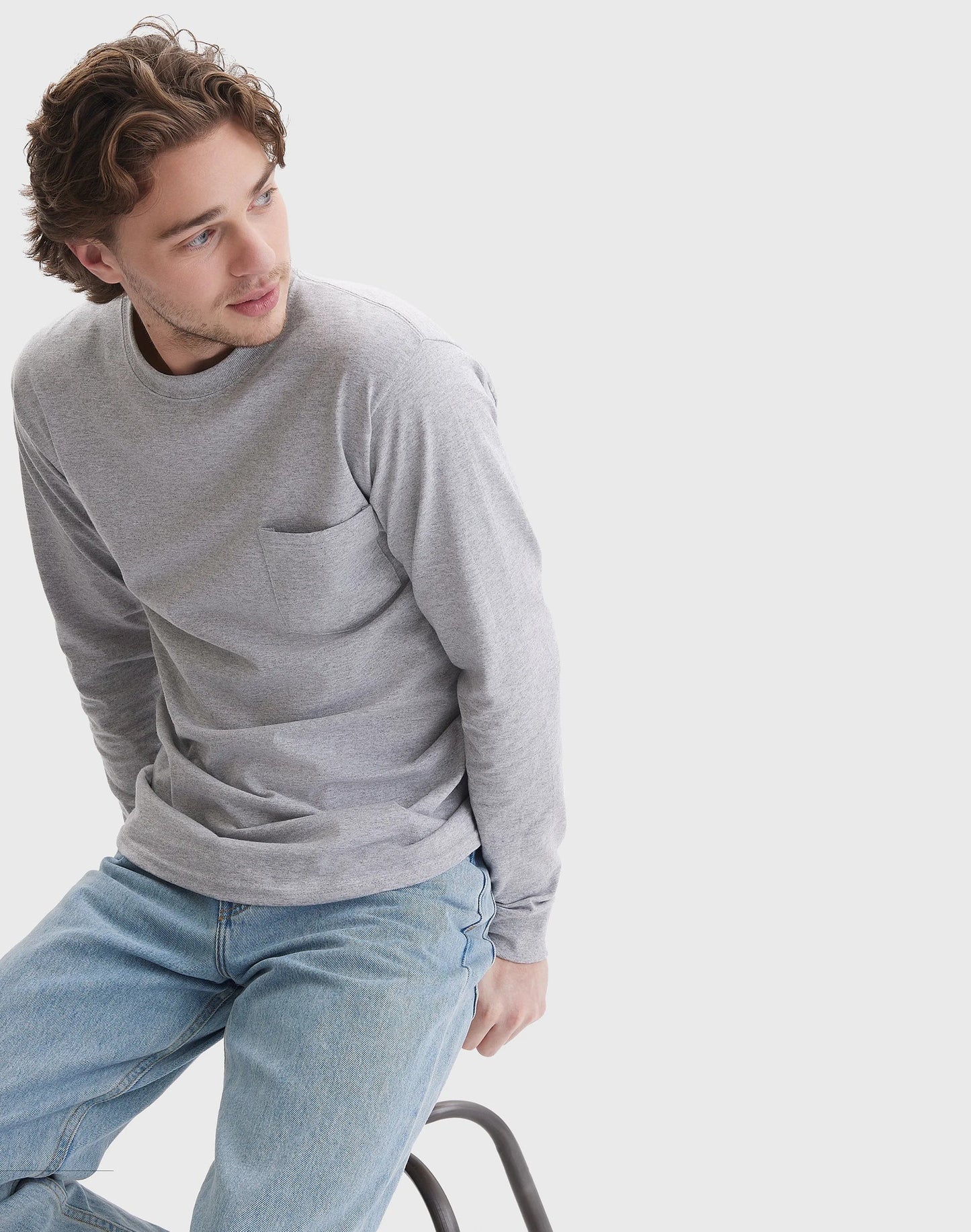 Hanes Authentic Men's Long Sleeve Pocket T-Shirt