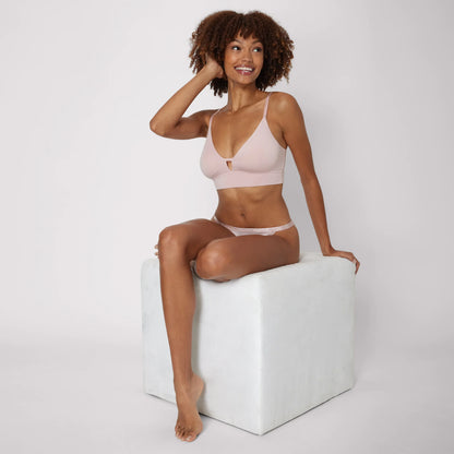 Hanes Originals Women's SuperSoft Longline Triangle Bralette