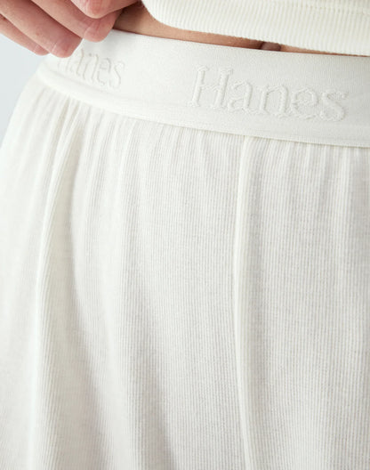 Hanes Originals Women&rsquo;s SuperSoft Comfywear Rib Sleep Shorts