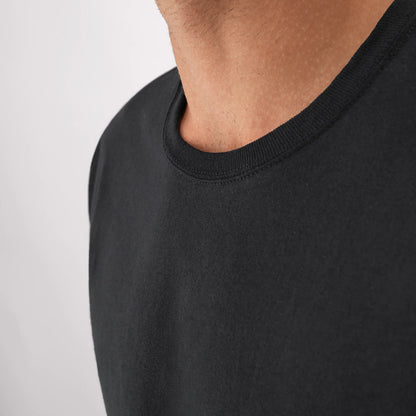 Hanes Men's T-Shirt Pack, Moisture-Wicking Stay-Tucked Undershirts, Black/Grey/Blue, 6-Pack
