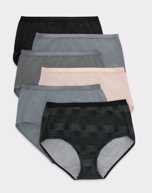 Hanes Ultimate Women's Breathable Brief Underwear, 6-Pack