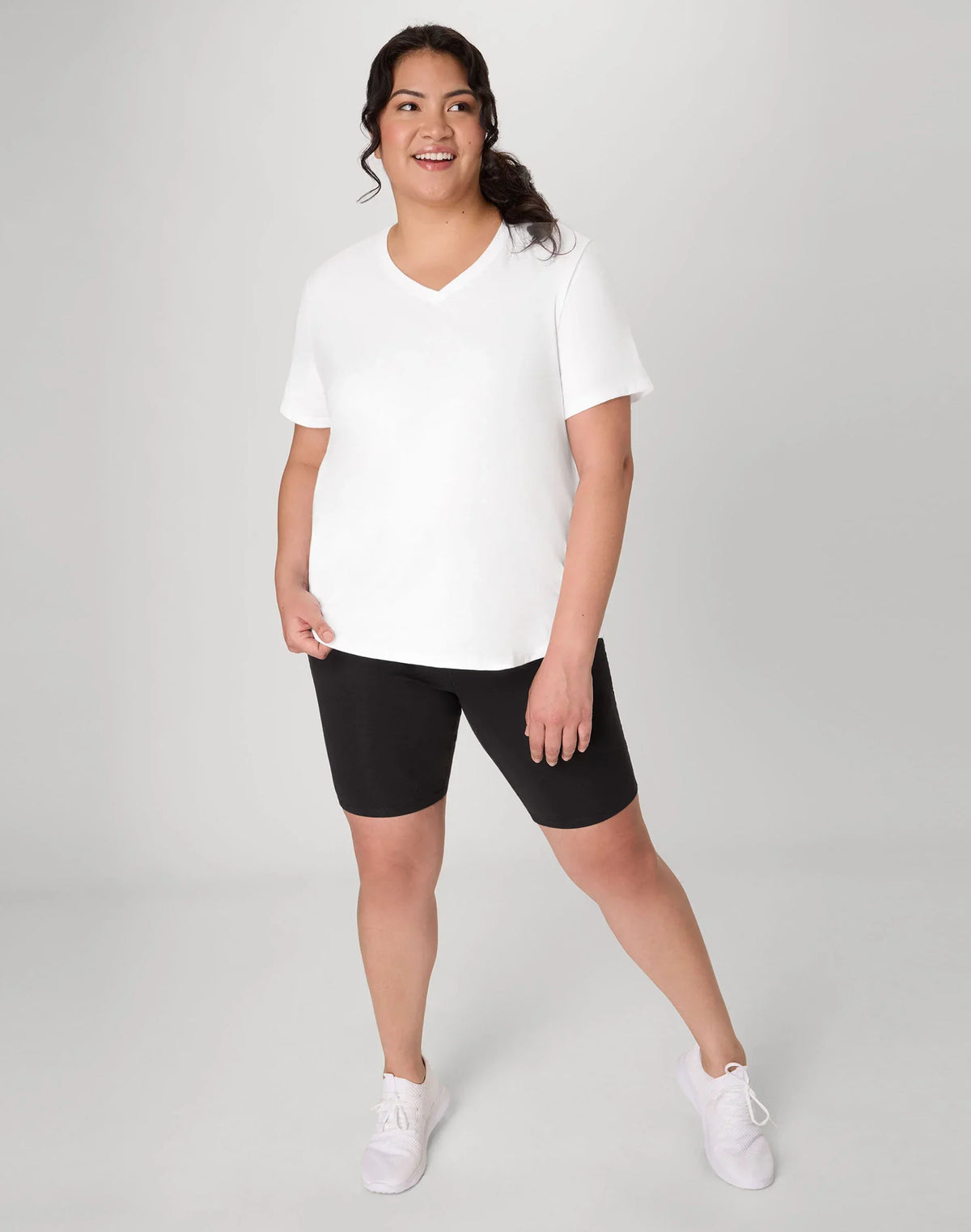 Hanes Just My Size Cotton Jersey Short Sleeve V-Neck T-Shirt (Plus Size)