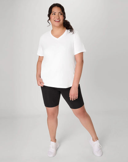 Hanes Just My Size Cotton Jersey Short Sleeve V-Neck T-Shirt (Plus Size)
