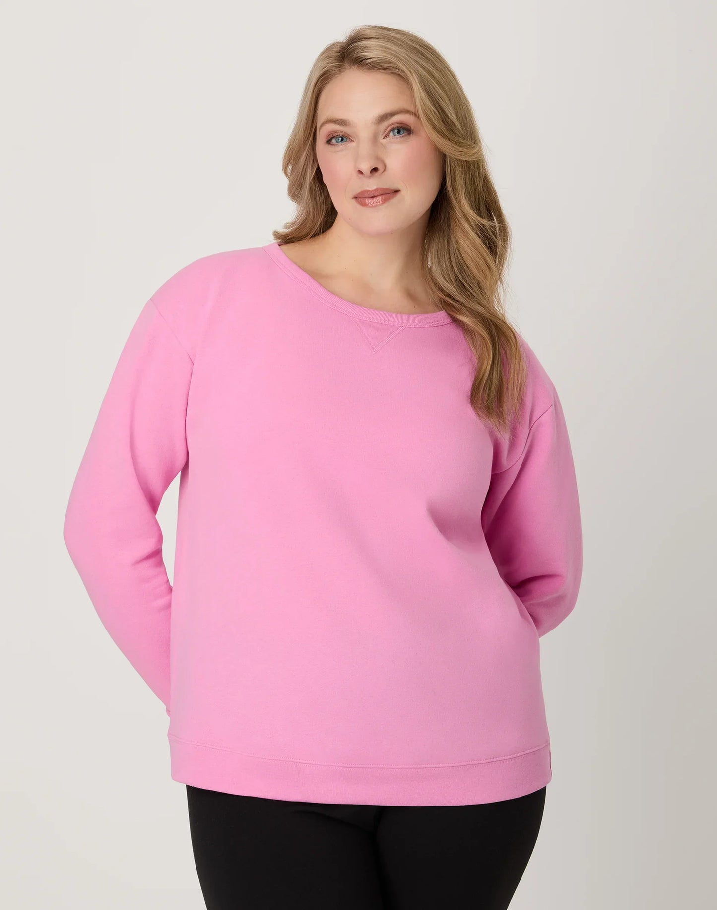 Hanes EcoSmart Women's Fleece Sweatshirt, V-Notch