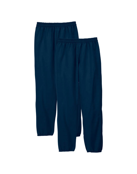 Hanes EcoSmart Men's Fleece Sweatpants, Value 2-Pack, 32"