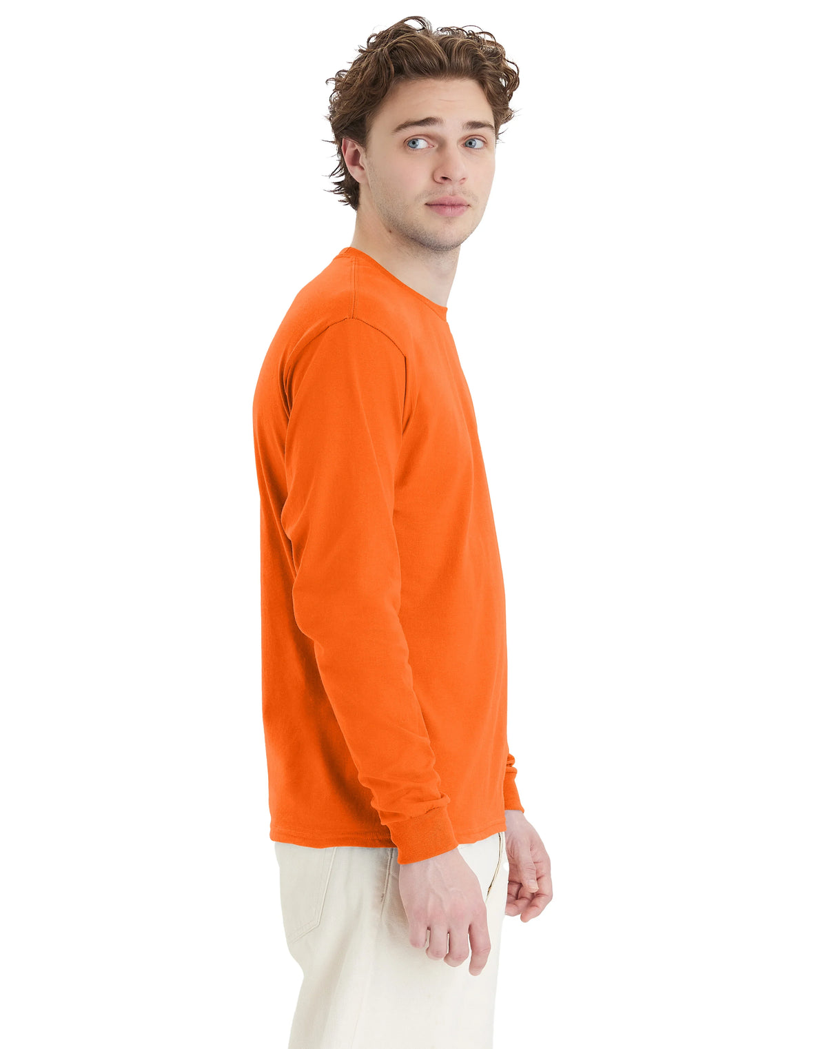 Hanes Essentials Men's Cotton Long Sleeve T-Shirt, Value 4-Pack