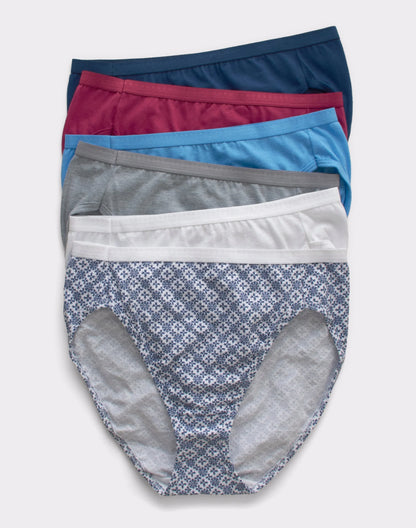 Hanes Ultimate Women's Breathable Hi-Cut Underwear, 6-Pack