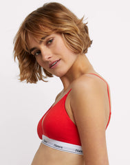Hanes Originals Women's Triangle Bralette, Breathable Stretch Cotton, 2-Pack