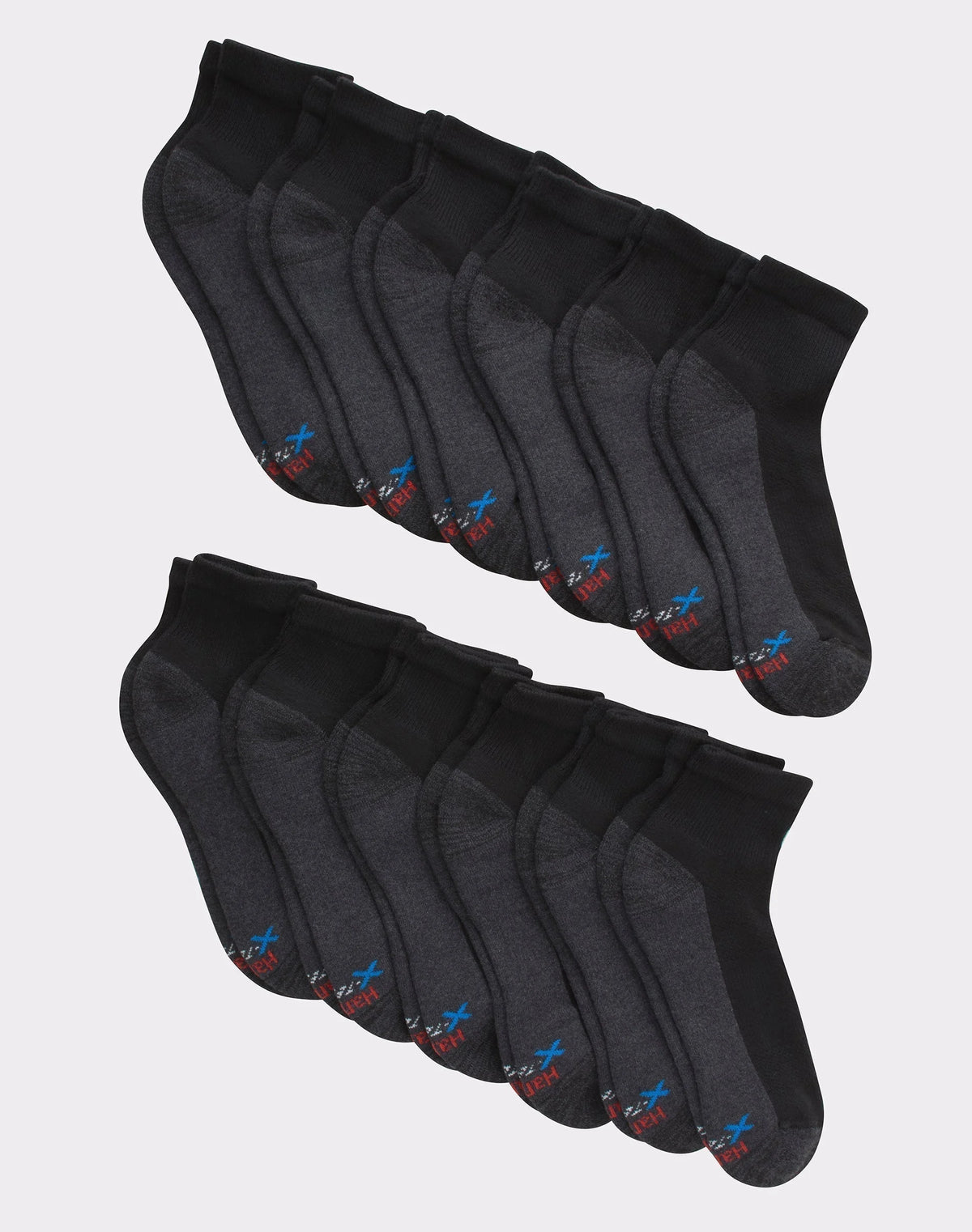 Hanes Men's X-Temp Cushioned Ankle Socks, 12-Pairs