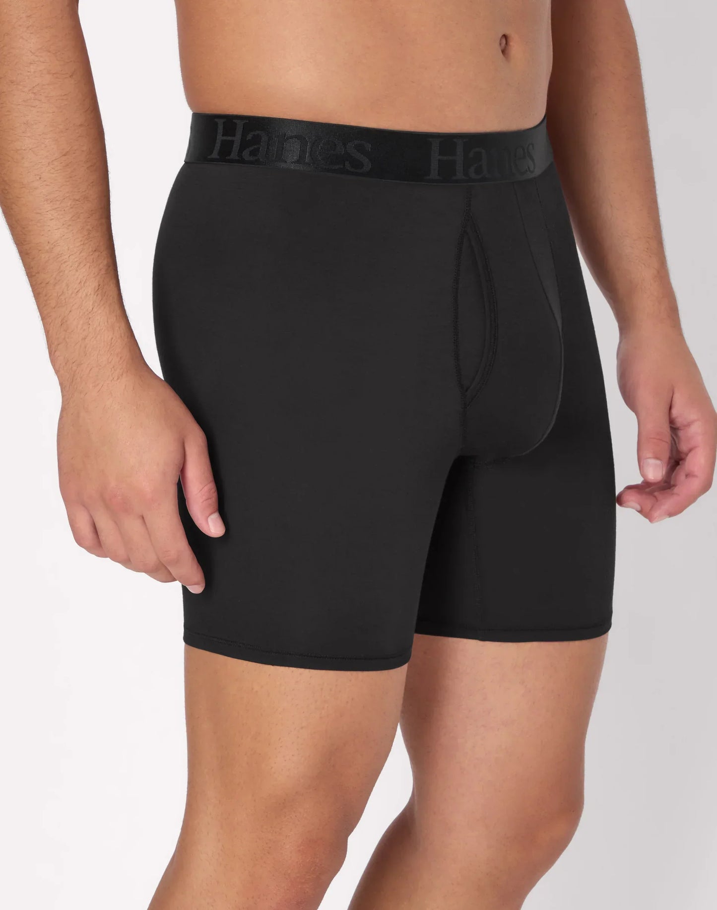 Hanes Originals Ultimate Men's SuperSoft Boxer Brief Underwear, Total Support Pouch, Black, 3-Pack