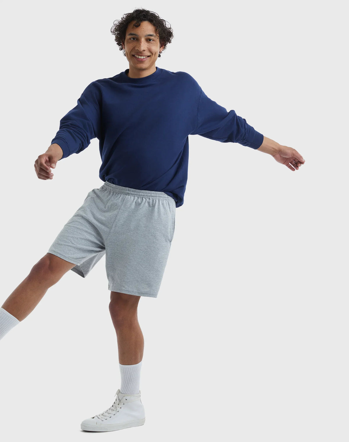Hanes Essentials Men's Cotton Shorts With Pockets, 7.5"