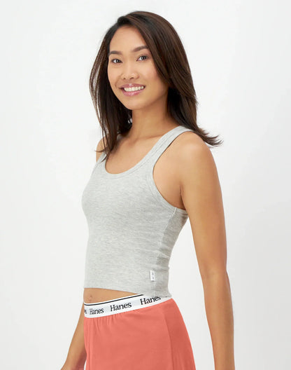 Hanes Originals Comfywear Women's Rib Crop Tank