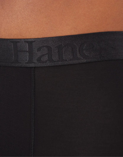 Hanes Originals Ultimate Men's SuperSoft Boxer Brief Underwear, Black, 3-Pack