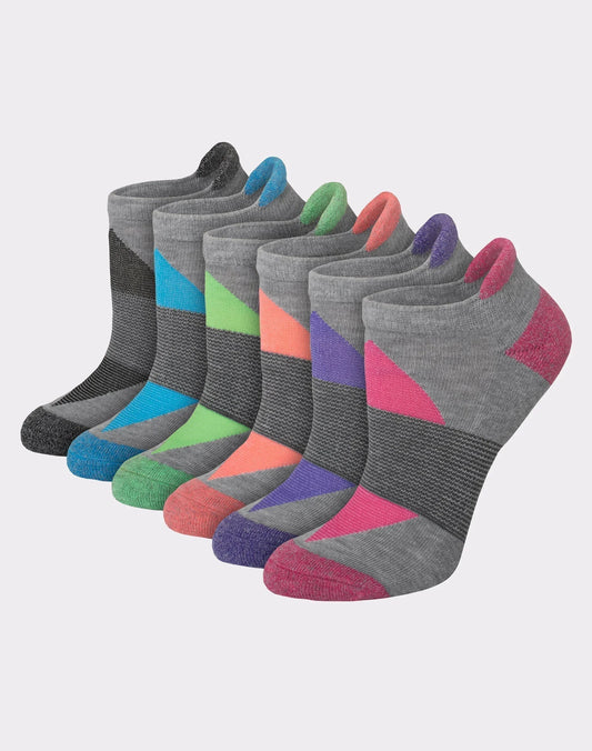 Hanes Women's Performance Heel Shield Socks, Cushioned, 6-Pairs