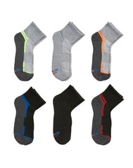 Hanes Boys' Performance Ankle Socks, X-Temp, 6-Pairs