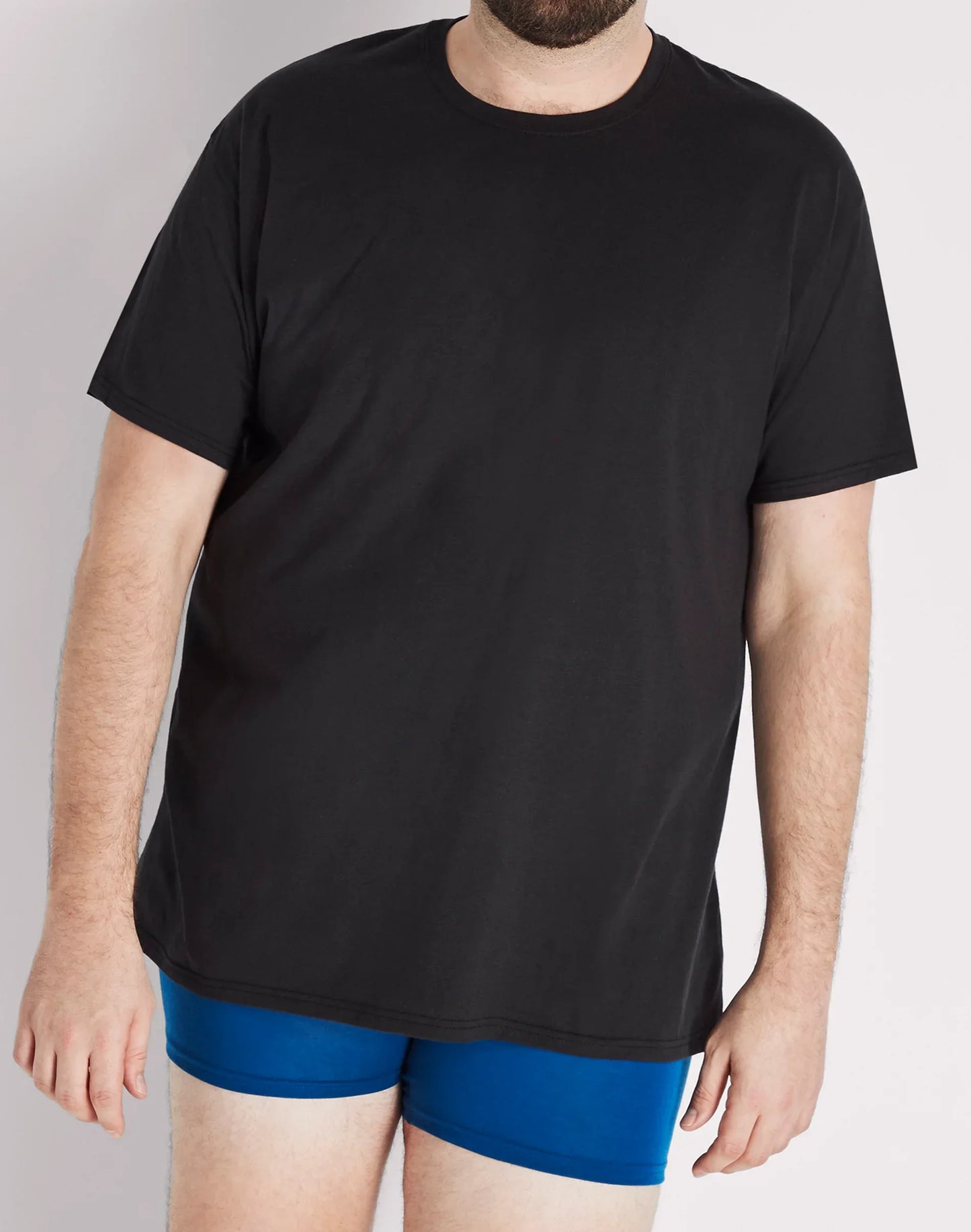 Hanes Ultimate Cotton Big Men&rsquo;s T-Shirt Pack, Black/Grey, 4-Pack, (Big &amp; Tall Sizes)