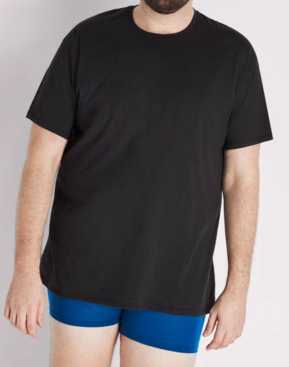 Hanes Ultimate Cotton Big Men&rsquo;s T-Shirt Pack, Black/Grey, 4-Pack, (Big &amp; Tall Sizes)