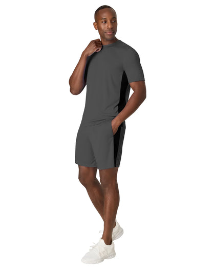 Hanes Men's Shorts, Cool DRI® 7" Color Blocked Short, Moisture Wicking + UPF 40