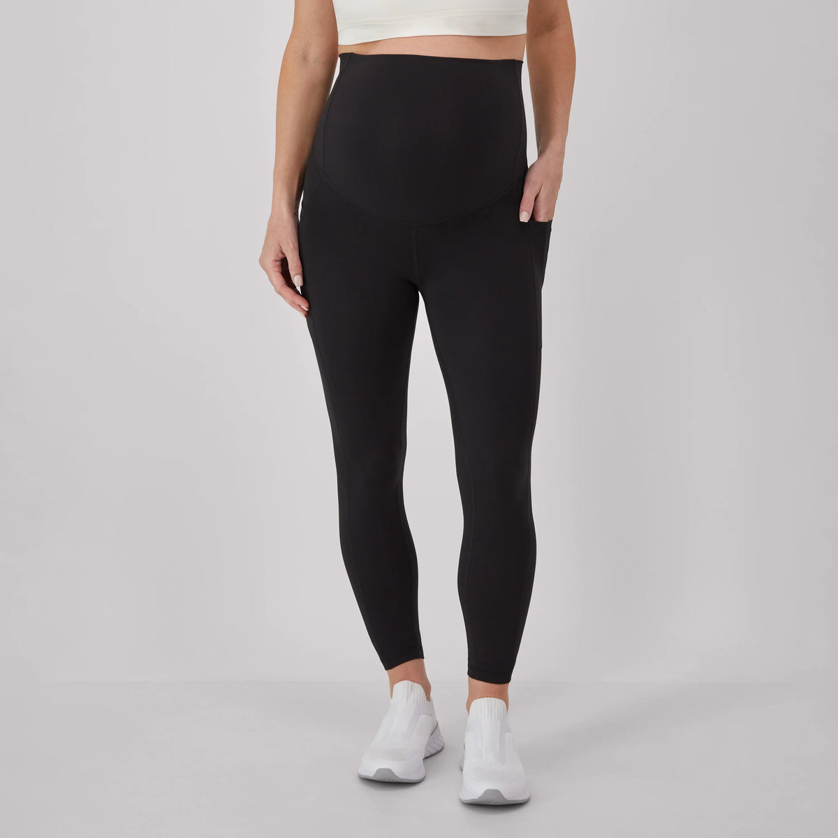 Hanes Maternity Women's Stretch &amp; Recover 7/8 Leggings, 25" Inseam
