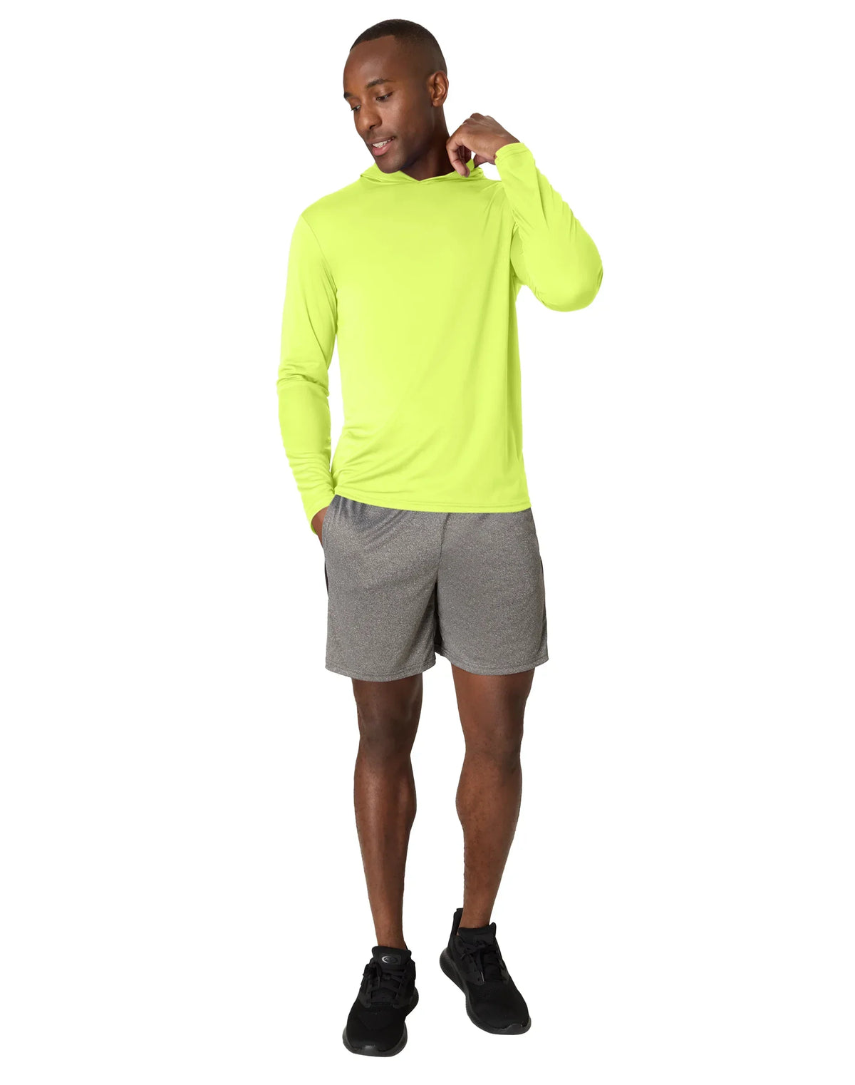 Hanes Cool DRI Men’s Hooded T-Shirt, 3-Pack, Moisture-Wicking
