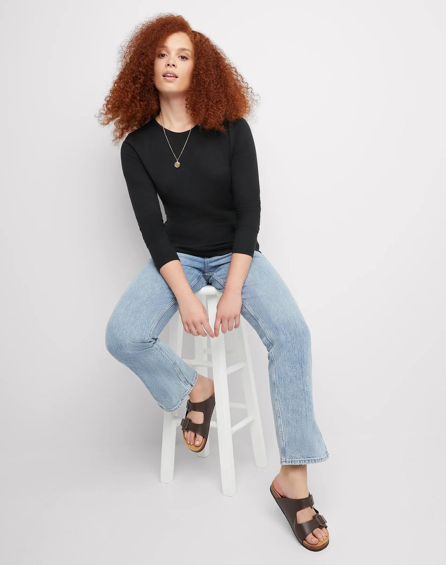 Hanes Women's Long Sleeve Cotton T-Shirt