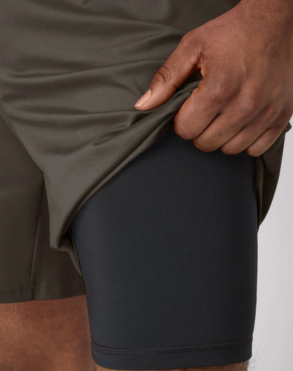 Hanes Moves Men's 2-in-1 Gym Shorts, 7" Inseam