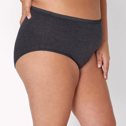 Hanes Just My Size Women's Cotton High Brief Underwear, 6-Pack (Plus Size)
