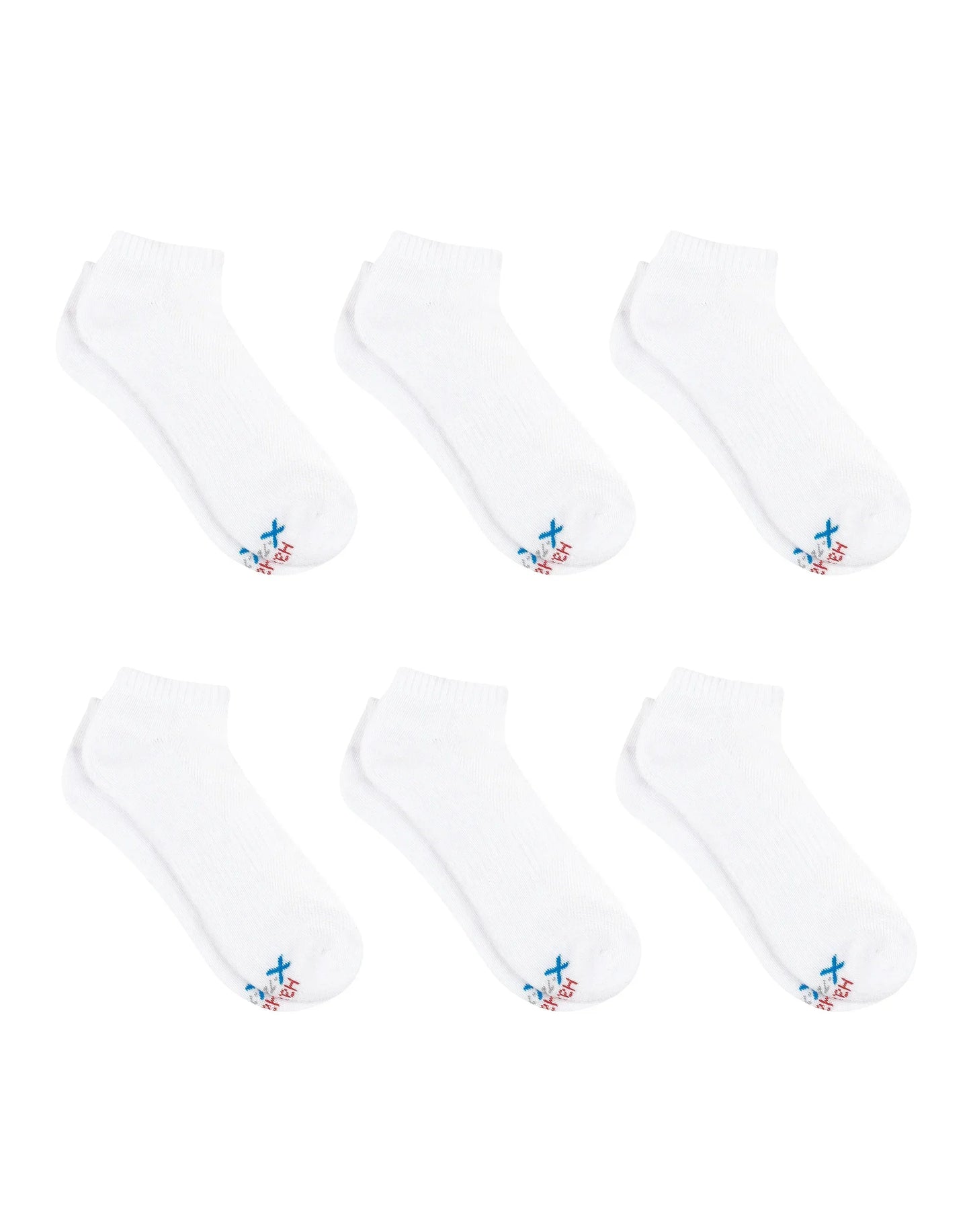 Hanes Men's Performance No Show Socks With Cushioned Heel & Toe, 6-Pack